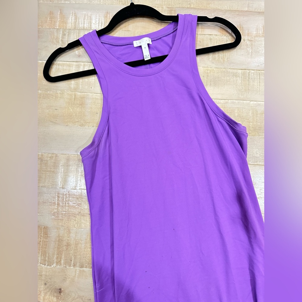 Leith purple midi dress stretch sleeveless Racerback